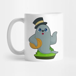 Seal Halloween Pumpkin Mug